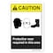 Signmission ANSI, Protective Wear Required In This Area, Eye Head Foot, 10in X 7in Rigid Plastic, 710-L-19784 OS-CS-P-710-L-19784 - alternate 1